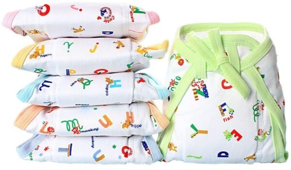 MOM CARE Cotton Cloth Nappies for Newborn,Reusable Diapers,Langots,U Shaped Double Layer Padded Extra Soft Nappy For Boy, girl Unisex Babies(Pack of 6) (0-4 Months) Off-White - Fast Shipping to USA & Canada
