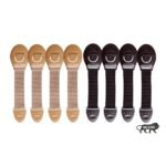 Kids Station Furniture Safety Locks for Kids, Pack of 4 Brown + 4 Beige, Made in India Child Safety, Locks for Drawers, Cabinets, Fridge, Cupboard Lock, Strong and Adhesive Safety Locks - Fast Shipping to USA & Canada