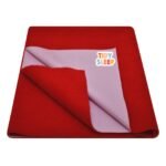 Tidy Sleep Instadry Anti-Piling Fleece Extra Absorbent Quick Dry Sheet for New Born Babies, Cotton Bed Protector Mattress Pack of 1 Red Large (140x100) cm - Fast Shipping to USA & Canada
