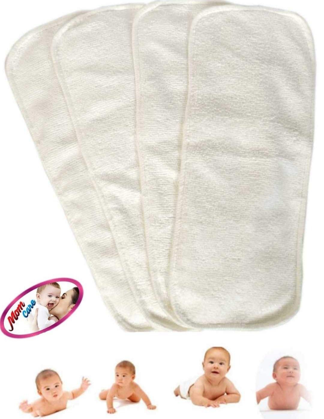 61n8uflYo3L-1.jpg Mom cares inserts for cloth nappies,reusable diapers,cotton langot.Nappy liners are wetfree,reusable,washable.Ideal for newborn,baby,infant, toddlers (0-24 months).(pack of 4) - Fast Shipping to USA & Canada - Image 1