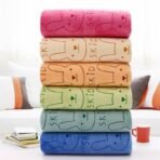 MOM CARE Microfiber Microfibre Bath Towels For Kids-Extra Soft Bathing Towel For Boys And Girls (Pack Of 2) Multi Color Large L-70Cm X B-140Cm For 10 Years+, 350 TC - Fast Shipping to USA & Canada - Image 3