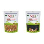 SFT Raisin With Seed (Munakka) Abjosh 1 Kg & Afghani Seedless (Black Raisin) Dried Grapes, Handpicked Pouch, 1000 G - Fast Shipping to USA & Canada