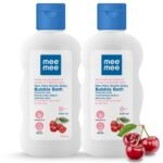 Mee Mee Baby Body Wash | Pk of 2 (400ml Each) With Cherry & Fruit Extracts | Tear-Free Formula | Moisturizes and Soothes Skin | Natural Head to Toe Baby Mild Bubble Bath Dermatologically Tested - Fast Shipping to USA & Canada