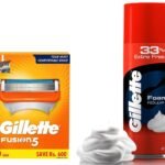 Gillette Men Fusion Shaving Blades- Pack of 10 (Cartridges) & Classic Regular Pre Shave Foam, 418g with 33% Extra Free - Fast Shipping to USA & Canada