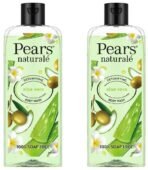 Pears Naturale Detoxifying Aloe Vera Body Wash 250 ml, 100% Natural Ingredients, Liquid Shower Gel with Olive Oil for Glowing Skin - Paraben Free (Pack of 2) - Fast Shipping to USA & Canada