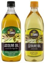 DiSano Extra Light Olive Oil, Ideal for Indian Cooking, 1L & Disano Extra Virgin Olive Oil, 1L - Fast Shipping to USA & Canada