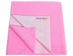 First Kick Instadry Anti-Piling Fleece Extra Absorbent Quick Dry Sheet for Baby, Baby Bed Protector, Waterproof Baby Sheet, Small Size 70x50cm, Pack of 1, Pink - Fast Shipping to USA & Canada