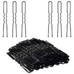 Temperia U Hair Pins for Women & Girls | Juda Pins (Pack Of 50) (7cm Long) | Stylish U-Shaped Hairpins for Hairstyling | Hair Styling Accessories Clips (Black) - Fast Shipping to USA & Canada