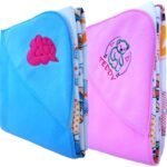 First Kick Baby Blankets Newborn Combo Pack of Double Layered Rainbow A/C Blanket for Baby Wrapper Durable Fleece Polyester for Baby Boys and Baby Girls, Pack of 2 Pink Blue - Fast Shipping to USA & Canada