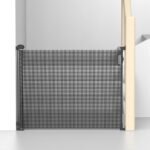 Kids Station Baby Retractable Safety Gate - Magic Pet Gate - Retractable Mesh - Extra Wide - Dog Safety Fence Guard - Auto Locking - Height 90cm or 2.9ft - Expandable to 180cm or 6ft (Black) - Fast Shipping to USA & Canada