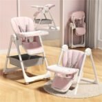 StarAndDaisy Galaxy Star High Chair For Baby Girls & Boys,Multifunction 6 In 1 Feeding Chair With Height Adjustment,One Click Fold,Detachble Food Tray,Reclining Seat 6 Months To 5 Years Kids(Pink) - Fast Shipping to USA & Canada