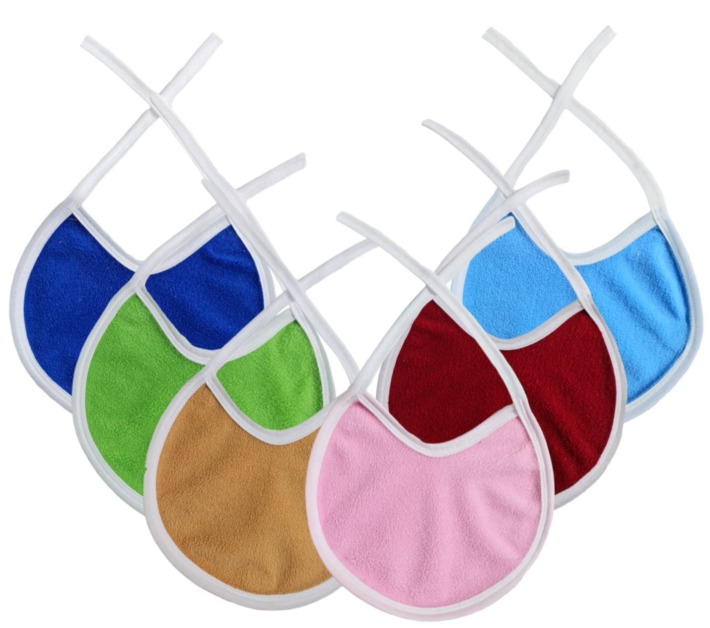 61uJn7rJhaL-1.jpg First Kick Waterproof Laminated Baby Apron with Bib Knot Pack of 6 - Fast Shipping to USA & Canada - Image 1