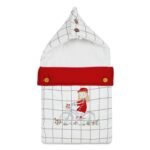 Haus & Kinder Cotton Poplin 3 In 1 Baby Carry Nest Cum Sleeping Bag-Portable Non-Toxic Baby Nest for New Born to 6 Months, AZO-Free Baby Sleeping Bag for Baby, Scarlet in Paris, Red-White, 80x40cm,1Pc - Fast Shipping to USA & Canada