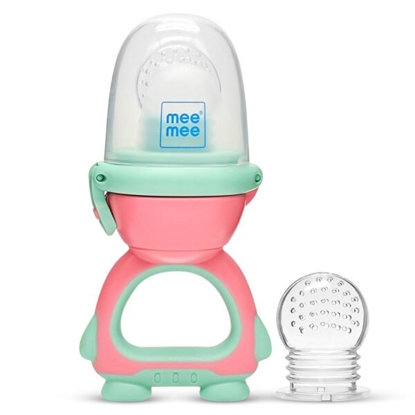 Mee Mee Silicone Fruit & Food Nutritional Baby Feeder for 3 Months+ | Baby Grip | Bpa Free | Soft Pacifier, Feeder, Teether for Infant (Pink) - Fast Shipping to USA & Canada