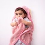 haus & kinder Baby Blanket ? Super Soft 450 GSM Hooded Blanket for Newborns (0?6 Months), 75x75 cm, Baby Pink 1 Piece - Fast Shipping to USA & Canada