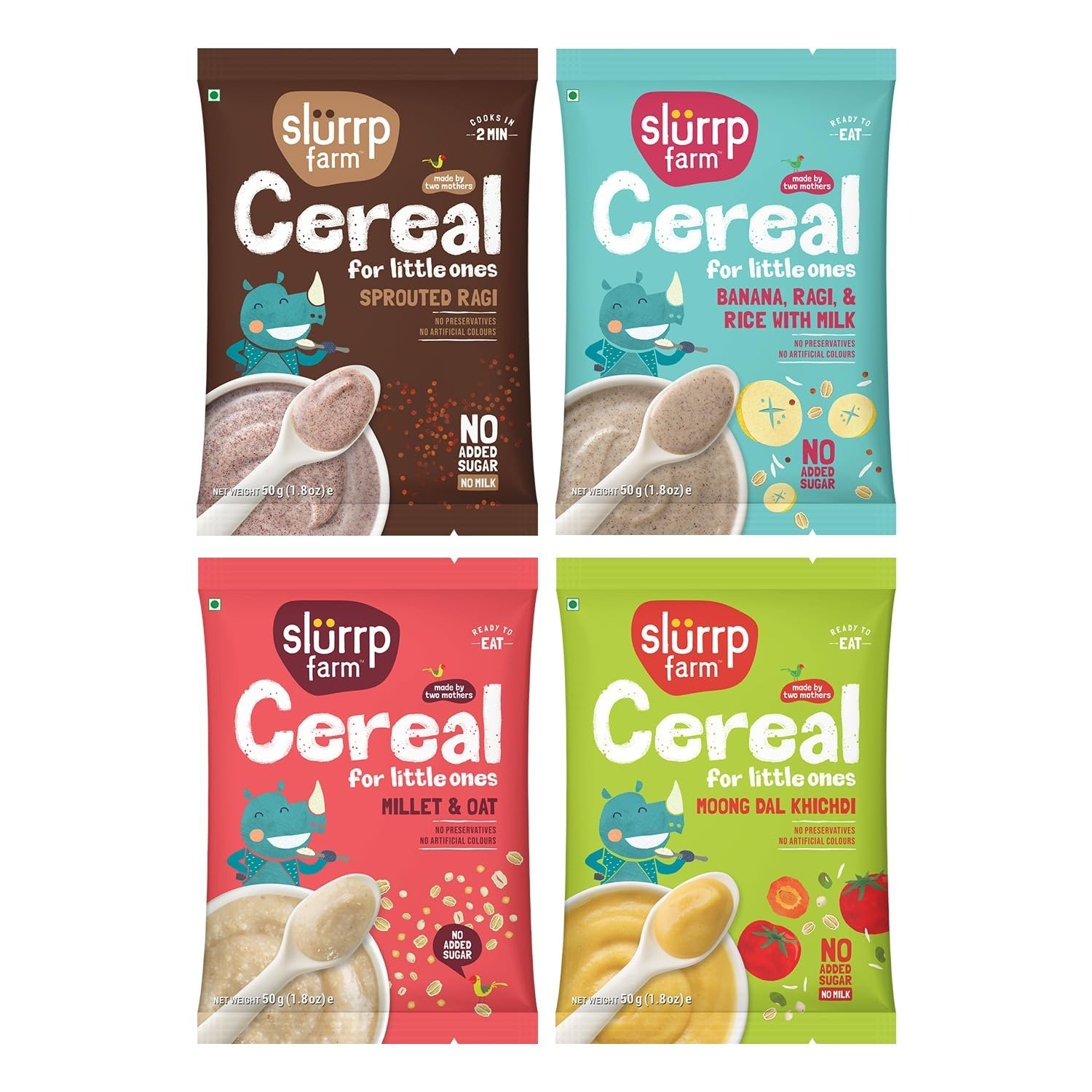 71-JOr6gytL-1.jpg Slurrp Farm Cereal Starter Combo (4x50g) - Fast Shipping to USA & Canada - Image 1