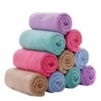 MOM CARE Cotton Face Towel Soft Reusable Hankies Napkins for Newborn Baby Toddlers Kids Adults Pack of 12 Multicolor - Fast Shipping to USA & Canada