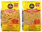 Disano Pastalicious 100% Durum Wheat Macroni Pasta, Elbow, 1Kg & Pastalicious 100% Durum Wheat Penne Pasta, 1Kg - Fast Shipping to USA & Canada