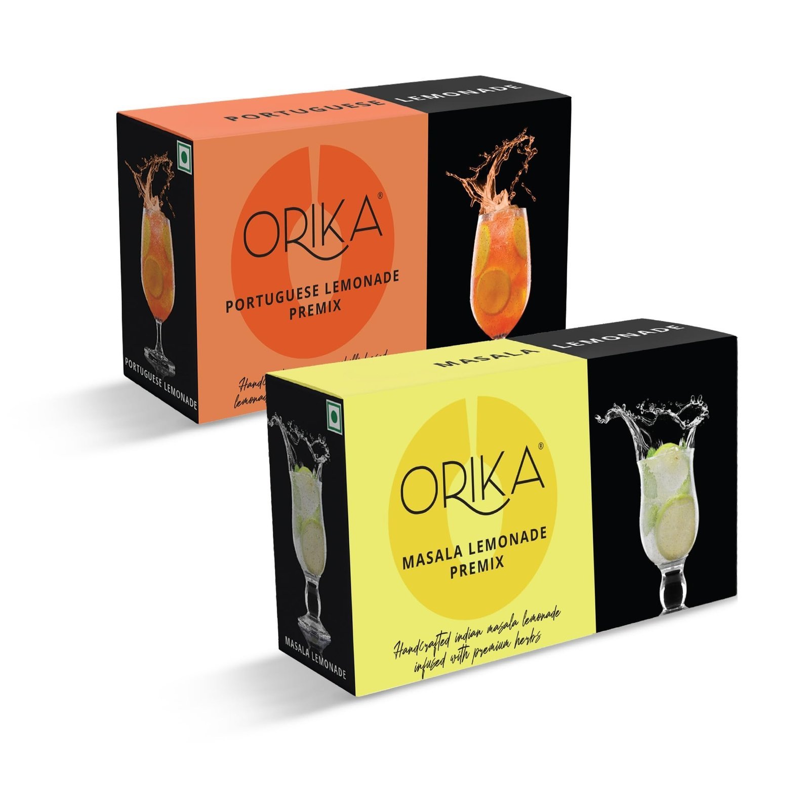 7125XlsjqfL-1.jpg Orika Masala & Portuguese Lemonade Combo | 20 Sachets (10 Sachets Each Flavour) 380g | Infused With Premium Herbs | Handcrafted Instant Drink Premix | Refreshing Summer Drink - Fast Shipping to USA & Canada - Image 1