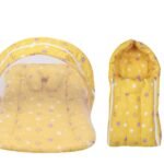 Infantbond Mattress with Net & Sleeping Bag (Yellow Star) ? Fast Shipping to USA & Canada