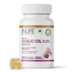 INLIFE Natural Garlic Oil with Coconut Oil - 60 Capsules - Fast Shipping to USA & Canada