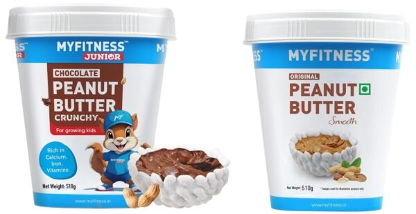 MYFITNESS Peanut Butter Family Breakfast Combo 510g+510g | Creamy | Healthy Spread - Fast Shipping to USA & Canada