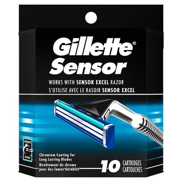 Gillette Sensor Cartridges 10 Count - Fast Shipping to USA & Canada