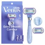 Gillette Venus Swirl Women's Razor Handle with 1 Razor, 2 Cartridge, Purple, Womens Razors / Blades - Fast Shipping to USA & Canada