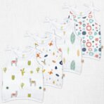 1st Step Knot Type 100% Organic Muslin Jhabla (Medium (3-6Months)) - Fast Shipping to USA & Canada