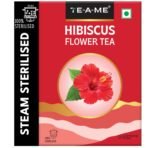 TE-A-ME - Hibiscus Tea - 50 gm (50+ Cups) | Supports - SKIN GLOW ENHANCING | Flower Based - Herbal | Caffeine Free - Tangy Flavor | Hibiscus Tea Leaves | Diwali Gift - Fast Shipping to USA & Canada