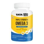 TATA 1mg Omega 3 Fish Oil 1250mg - 90 Caps - Fast Shipping to USA & Canada