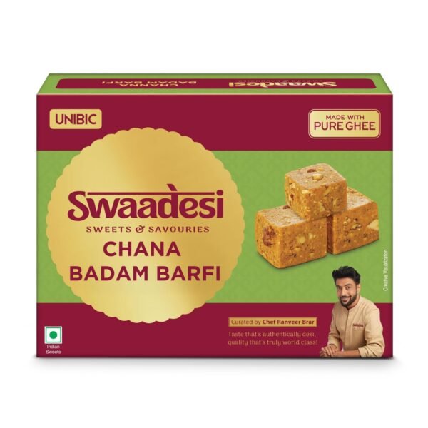 Unibic Swaadesi Desi Ghee Chana Burfi 180gm - Fast Shipping to USA & Canada