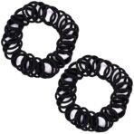TEMPERIA (50 Pcs) Hair Band for Women & Girls - Premium Rubber Band - Elastic Ponytail Hairband Ties Accessories - Black (DN01) - Fast Shipping to USA & Canada