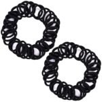 TEMPERIA (50 Pcs) Hair Band for Women & Girls - Premium Rubber Band - Elastic Ponytail Hairband Ties Accessories - Black (DN01) - Fast Shipping to USA & Canada