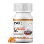 INLIFE Flaxseed Oil Omega 3-6-9 500mg - 60 Capsules - Fast Shipping to USA & Canada