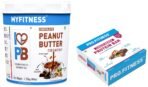 MYFITNESS Peanut Butter & PRO.FITNESS Protein Bar 1.25kg + 6x34g | Pre-Post Workout | Crunchy Chocolate & Protein Bars - Fast Shipping to USA & Canada