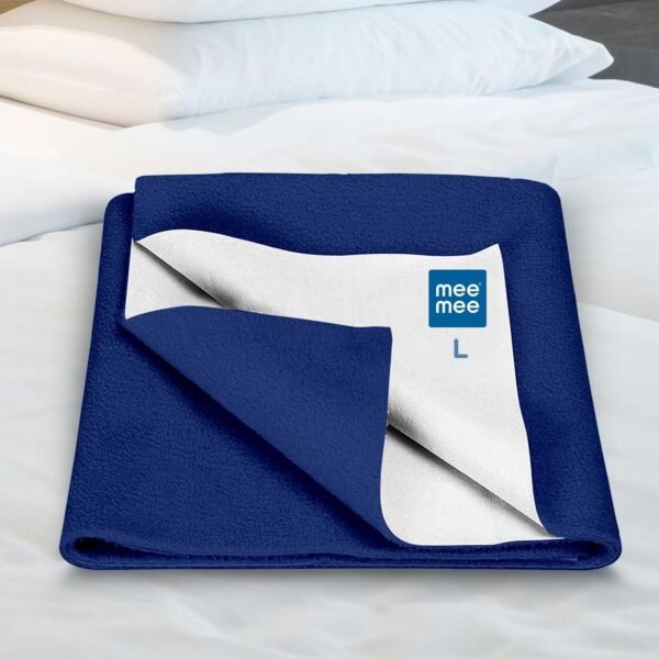 Mee Mee Instadry Anti-Piling Fleece Extra Absorbent, Cotton Bed Protector Mattress, Reusable Waterproof Quick Dry baby Cot sheet for Infant, Made Form Skin Friendly Large size 140x100cm (Salmon Rose) - Fast Shipping to USA & Canada