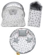 Infantbond Reversible Nest Mattress with Net (Gray Moon) ? Fast Shipping to USA & Canada