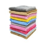 First Kick Microfiber Coral Fleece Baby Face Towels, Soft and Absorbent Wash Clothes for Newborns, Infants and Toddlers, Gentle on Delicate Skin for Face Hands and Body, 10x10 Inch (10 Pcs) - Fast Shipping to USA & Canada