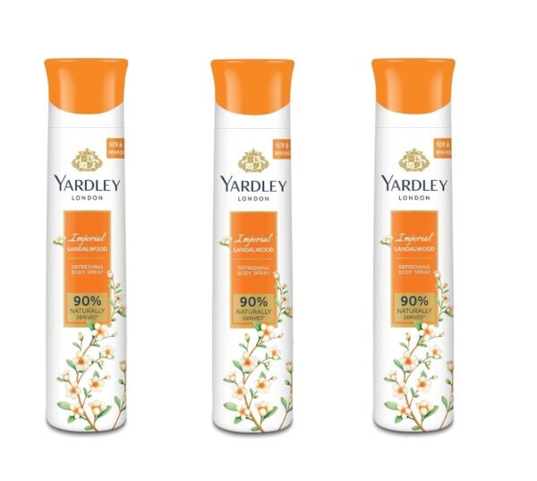Yardley London Sandalwood Deodorant For Women 150-Ml (Pack Of 3), Spray - Fast Shipping to USA & Canada