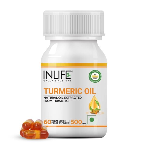 INLIFE Turmeric Oil 500mg - 60 Liquid Capsules - Fast Shipping to USA & Canada