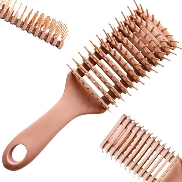 TEMPERIA (1 pcs) Detangler Hair Brush for Women & Men - Tangle Teezer Detangle Wide Tooth Comb for Curly / Wavy Hairs - Shampoo Detangling Curl Styling Hairbrush, Premium & Ergonomic Design (Random Colors) (MN01) - Fast Shipping to USA & Canada