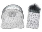 Infantbond Born Baby Bed with Net & Carry Bag (Star & Moon Grey) ? Fast Shipping to USA & Canada