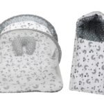 Infantbond Born Baby Bed with Net & Carry Bag (Star & Moon Grey) ? Fast Shipping to USA & Canada