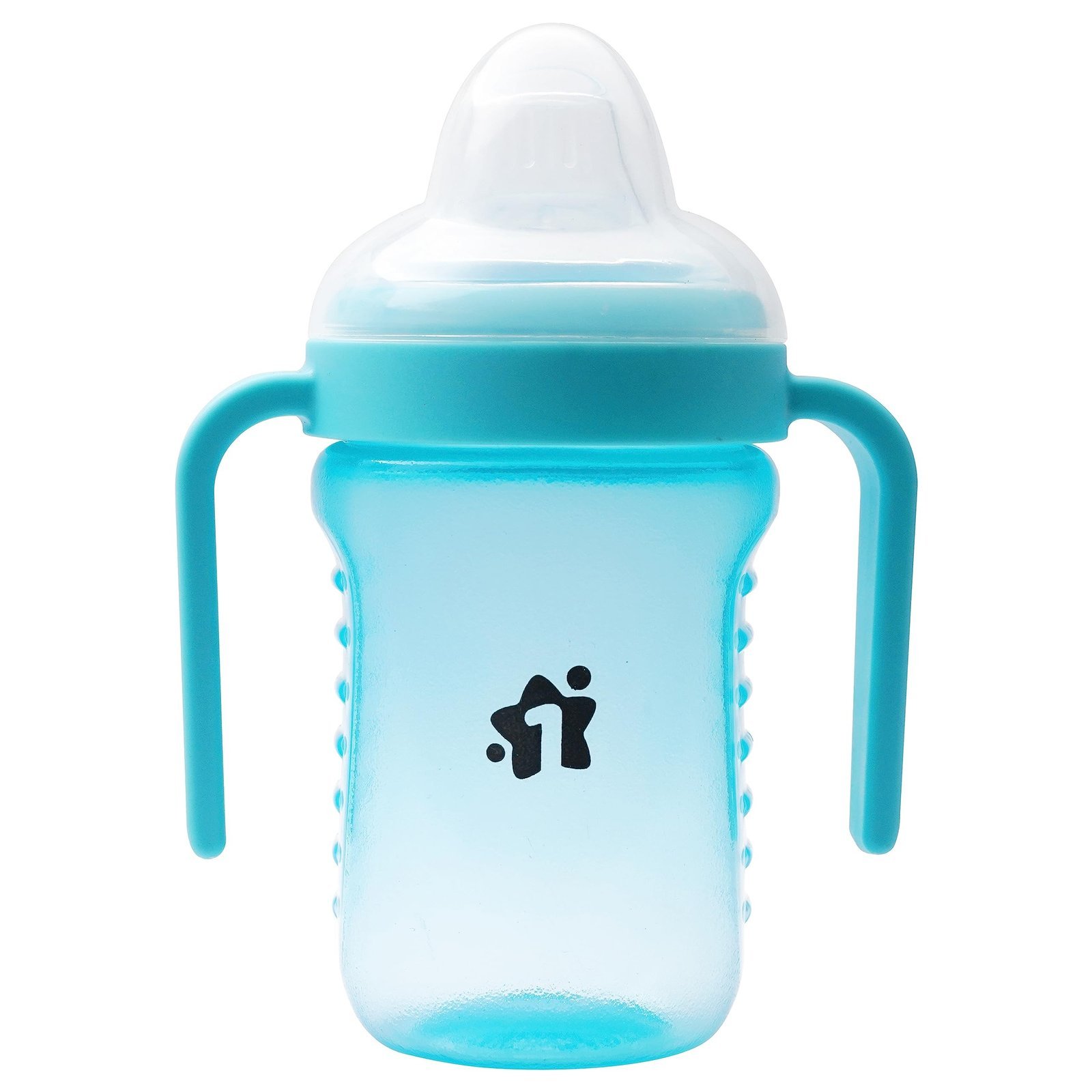 71F8ZgPY90L-1.jpg 1ST STEP Matte Collection BPA Free Polypropylene Soft Spout Sipper with Twin Handles for Easy Grip - Blue - Fast Shipping to USA & Canada - Image 1