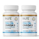 INLIFE Fish Oil Omega 3 1000mg - 120 Softgels - Fast Shipping to USA & Canada