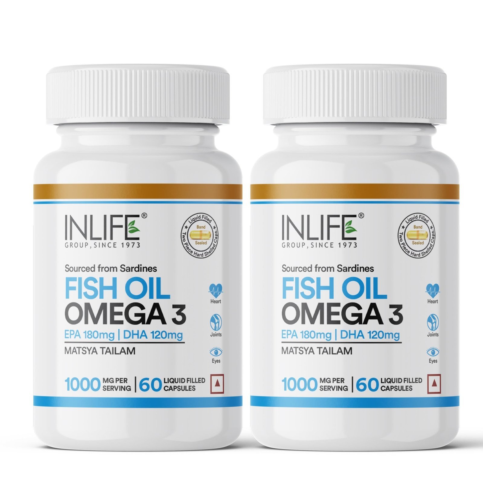 71FvDQKzyHL-1.jpg INLIFE Fish Oil Omega 3 1000mg - 120 Softgels - Fast Shipping to USA & Canada - Image 1