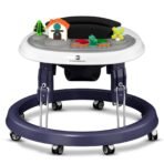 StarAndDaisy Walker for Kids 6 to 24 Months/Baby Walker Boy & Girl with 360? Rotational Wheels, Toy Tray & Padded Seat/Foldable Walker for Kids for 1 Year with Adjustable Height -Blue - Fast Shipping to USA & Canada