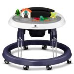StarAndDaisy Walker for Kids 6 to 24 Months/Baby Walker Boy & Girl with 360? Rotational Wheels, Toy Tray & Padded Seat/Foldable Walker for Kids for 1 Year with Adjustable Height -Blue - Fast Shipping to USA & Canada