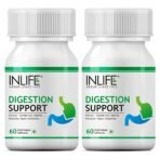 INLIFE Digestion Support Supplement - 60 Vegetarian Capsules (Pack of 2) - Fast Shipping to USA & Canada